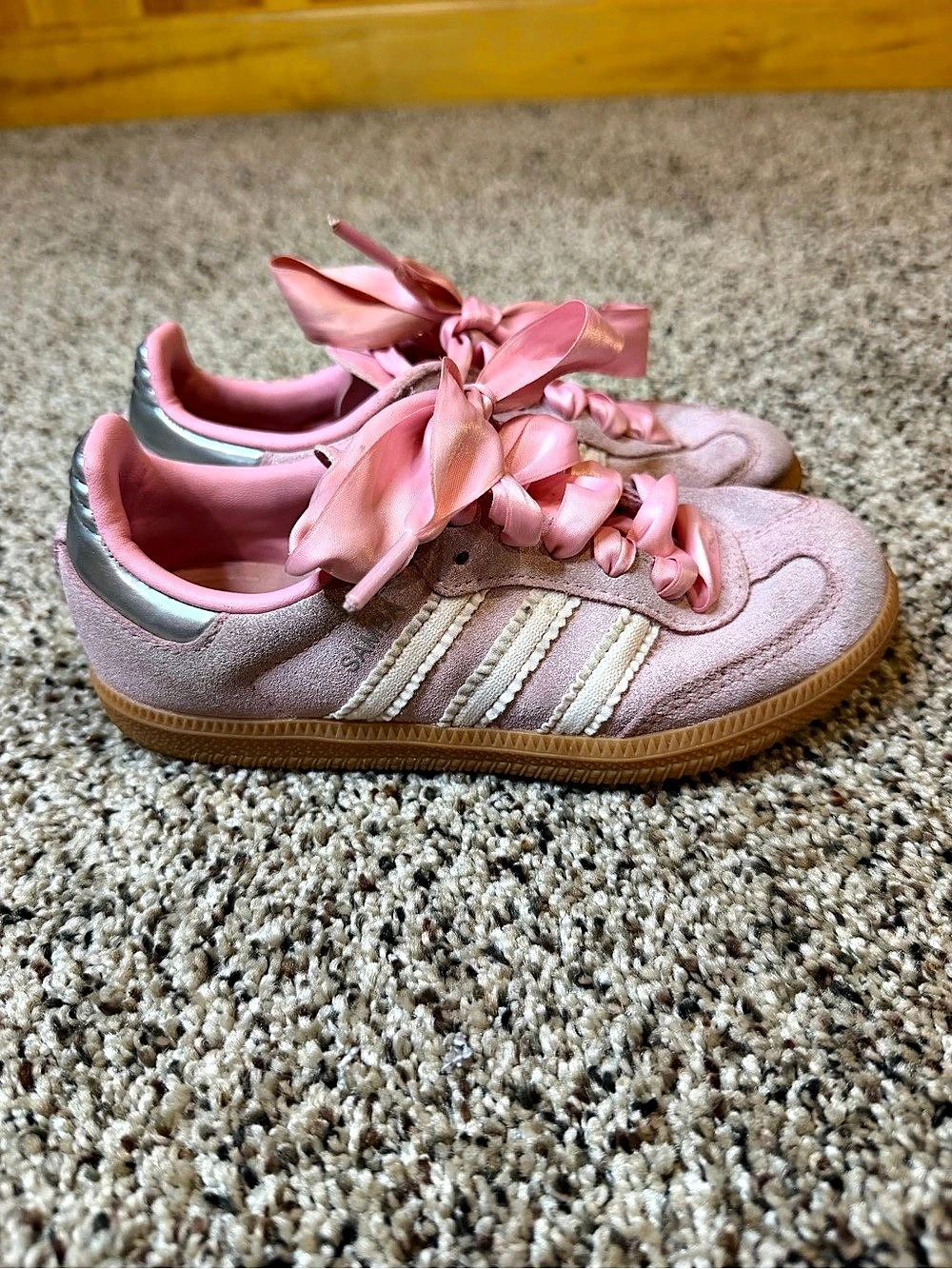 adidas Samba OG Pink Ribbon Kids Sneakers US 11.5